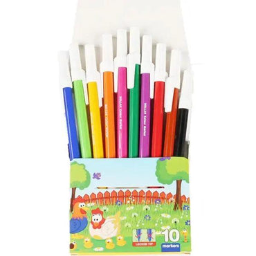 Dollar Colour Markers Pre-Assorted 10 Colors The Stationers